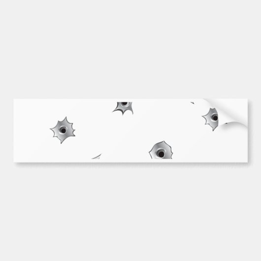 Funny Bullet Holes Bumpersticker (Voorkant)