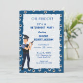 Funny Bullet Holes politieman Retirement Kaart (Staand voorkant)