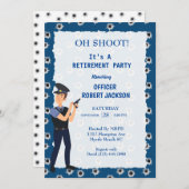 Funny Bullet Holes politieman Retirement Kaart (Voorkant / Achterkant)