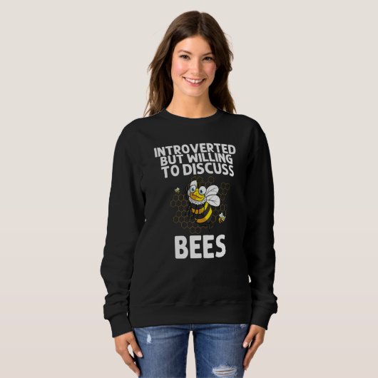 Funny Bumblebee Art For Men Women Beekeeper Honeyb Trui (Voorkant volledig)