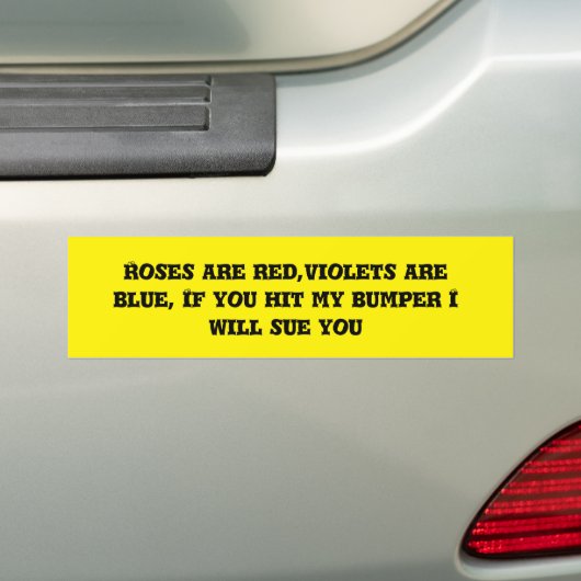 Funny bumper sticker (Op auto)