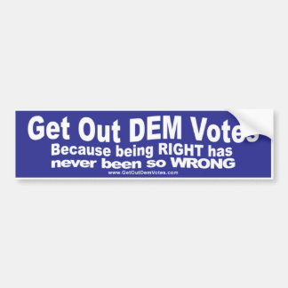 Funny bumper stickers voor Democraten
