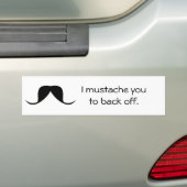 FUNNY Bumpersticker - Mustache (Op auto)