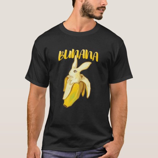 Funny Bunana Banana Bunny Rabbit T-shirt (Voorkant)