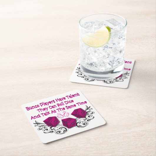 Funny Bunco - Can Roll Dice Kartonnen Onderzetters (Insitu)