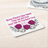 Funny Bunco - Can Roll Dice Kartonnen Onderzetters (Schuin)