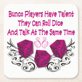 Funny Bunco - Can Roll Dice Kartonnen Onderzetters