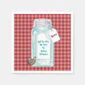 Funny Bunco  Canning Jar Spring Chicken Pap Servet (Voorkant)