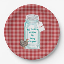 Funny Bunco Canning Jar Spring Chicken