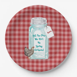 Funny Bunco  Canning Jar Spring Chicken Papieren Bordje