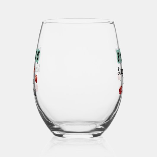 Funny Bunco Dice Friend Stemless Wine Glass Wijnglas Zonder Voet (Rechts)