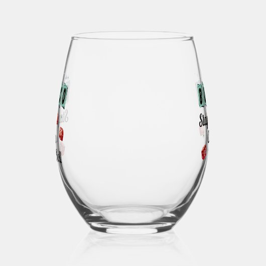 Funny Bunco Dice Friend Stemless Wine Glass Wijnglas Zonder Voet (Links)