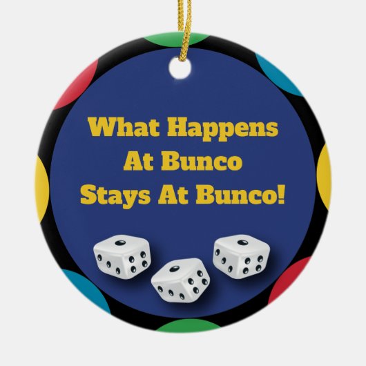 Funny Bunco Dice Game Holiday Gift Keramisch Ornament (Voorkant)