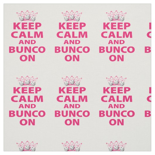 Funny Bunco Dice Novelty Keep Calm Stof (Swatch)