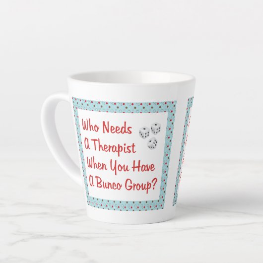 Funny Bunco die een Therapist nodig heeft Latte Mok (Linkerhoek)