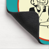 Funny Bunco Dilemma met Retro Woman Muismat (Hoek)