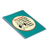 Funny Bunco Dilemma met Retro Woman Notitieboek (Rechterzijde)