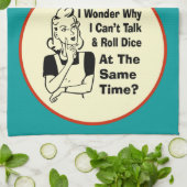 Funny Bunco Dilemma met Retro Woman Theedoek (Gevouwen)