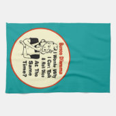 Funny Bunco Dilemma met Retro Woman Theedoek (Horizontaal)