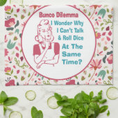 Funny Bunco Dilemma Retro Floral Theedoek (Gevouwen)
