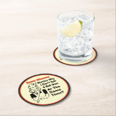 Funny Bunco Dilemma Ronde Kartonnen Onderzetter (Insitu)