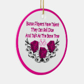 Funny Bunco Kerstsierent Keramisch Ornament (Rechts)