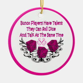 Funny Bunco Kerstsierent Keramisch Ornament