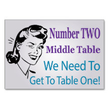 Funny Bunco Number Two Middle Table Kaart