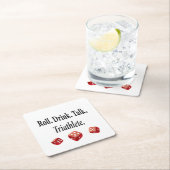 Funny Bunco Player Dice Kartonnen Onderzetters (Insitu)