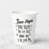 Funny Bunco Player Papieren Bekers (Voorkant)