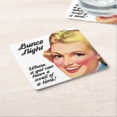 Funny Bunco Player zwelt van een tijd Kartonnen Onderzetters (Schuin)