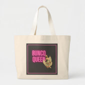 Funny  Bunco Queen Grote Tote Bag (Voorkant)