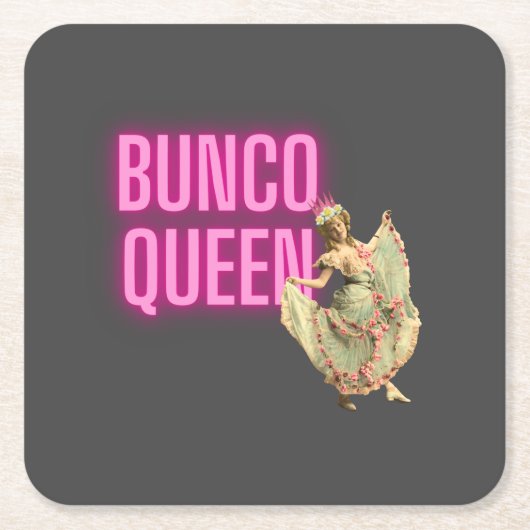 Funny  Bunco Queen Kartonnen Onderzetters (Voorkant)