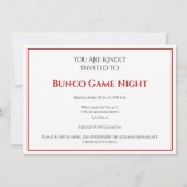 Funny Bunco Queen Party Night Kaart (Achterkant)