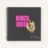 Funny  Bunco Queen Personalized Notitieboek (Voorkant)