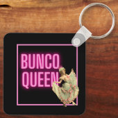 Funny  Bunco Queen Sleutelhanger (Achterkant)