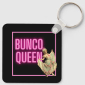 Funny  Bunco Queen Sleutelhanger (Achterkant)