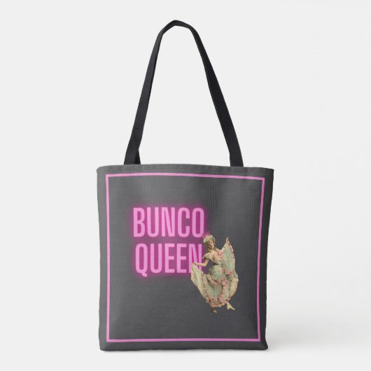 Funny  Bunco Queen Tote Bag (Achterkant)
