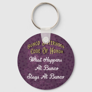 Funny Bunco Sisterhood Code of Honor Sleutelhanger
