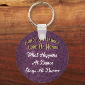 Funny Bunco Sisterhood Code of Honor Sleutelhanger (Voorkant)