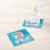 Funny Bunco Sisterhood Dice Blue Kartonnen Onderzetters (Insitu)