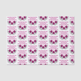 Funny Bunco speelt roze ijs Tissuepapier