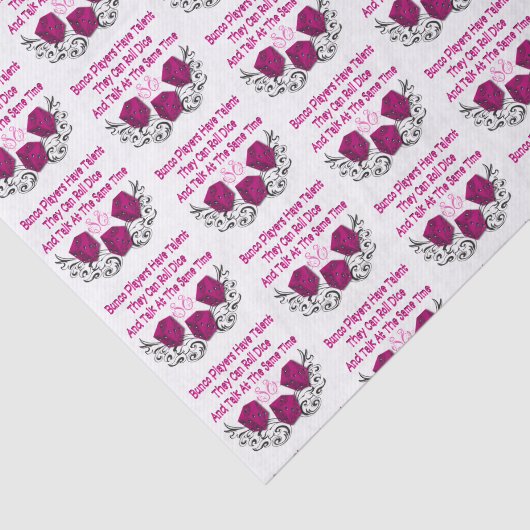 Funny Bunco speelt roze ijs Tissuepapier (Detail)