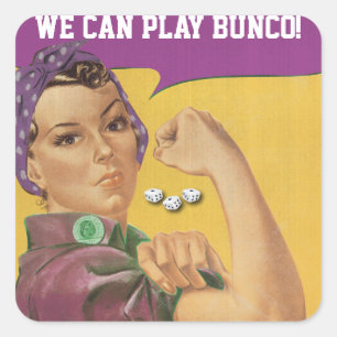 Funny Bunco Sticker - we kunnen Bunco spelen!