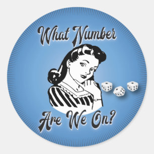 Funny Bunco Sticker - Welk nummer hebben we?