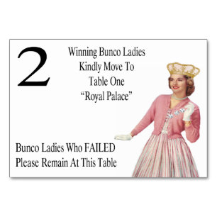 Funny Bunco Table Kards Queen #2 Kaart