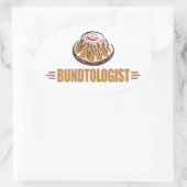 Funny Bundt Cake Ovale Sticker (Tas)