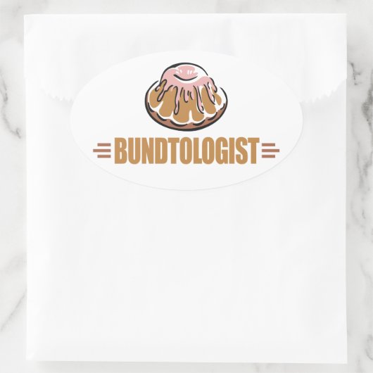Funny Bundt Cake Ovale Sticker (Tas)