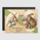 Funny  Bunnies die paaseieren schilderen (Voorkant / Achterkant)