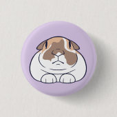 Funny Bunny Badge Ronde Button 3,2 Cm (Voorkant)